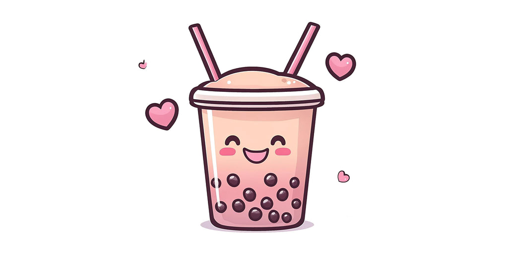 Cute Bubble Tea Wall Decal, Kawaii Boba Tea Wall Sticker, Smiling Bubble Tea Wall Art, Cafe Wall Decor, Drink Shop Wall Decal