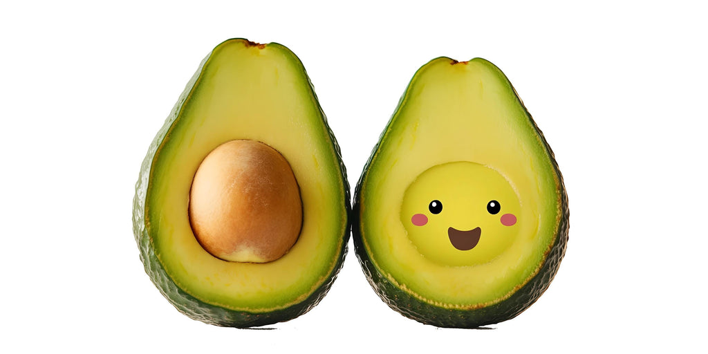 Cute Avocado Wall Decal, Kawaii Avocado Wall Sticker, Smiling Avocado Wall Art, Cafe Wall Decor, Kitchen Restaurant Wall Decal