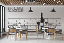 Load image into Gallery viewer, Wine Bar Wall Decal Line Art, Restaurant Wine Wall Art, Modern Wine Bottle And Glass Mural, Cafe Bar Wall Sticker, Minimalist Wine Decor