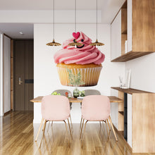 Load image into Gallery viewer, Cute Cupcake Wall Mural Pink Cupcake Cafe Bakery Wall Art Decor 393mv