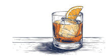 Load image into Gallery viewer, Hand Drawn Whiskey Wall Decal, Old Fashioned Cocktail Wall Art, Sketch Style Bar Mural, Restaurant Lounge Wall Sticker