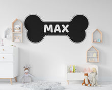 Load image into Gallery viewer, Personalized Dog Name Wall Decal | Custom Pet Name Sign | Dog Bone Wall Sticker | Boho Pet Decor | Modern Dog Room Wall Art | Grooming 743LU