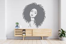 Load image into Gallery viewer, Afro Woman Wall Decal, Feminist Women wall Decor
