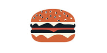 Load image into Gallery viewer, Burger Wall Decal, Minimal Burger Wall Art, Restaurant Wall Sticker, Modern Fast Food Wall Decor