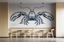 Load image into Gallery viewer, Vintage Lobster Wall Decal Nautical Lobster Illustration Wall Sticker Seafood Restaurant Cafe Kitchen Coastal Wall Art