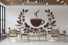 Load image into Gallery viewer, Coffee Cup Wall Decal Coffee Branch Wall Sticker Cafe Wall Art Coffee Shop Kitchen Decor Modern Coffee Wall Art