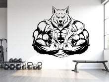 Load image into Gallery viewer, Wolf Gym Wall Decor No Pain No Gain Fitness Art Decal Crossfit Gifts Home Sticker