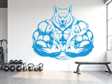 Load image into Gallery viewer, Wolf Gym Wall Decor No Pain No Gain Fitness Art Decal Crossfit Gifts Home Sticker