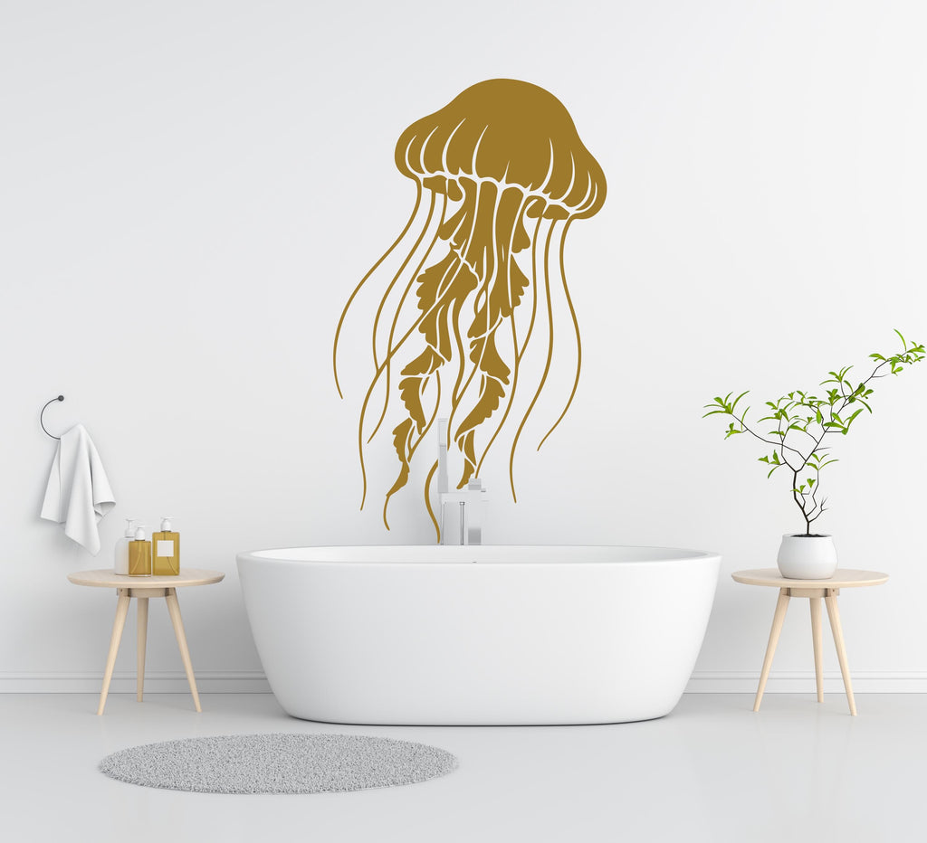 Jellyfish Wall Decal - Sea Animal Vinyl Sticker, Home decor Bathroom art