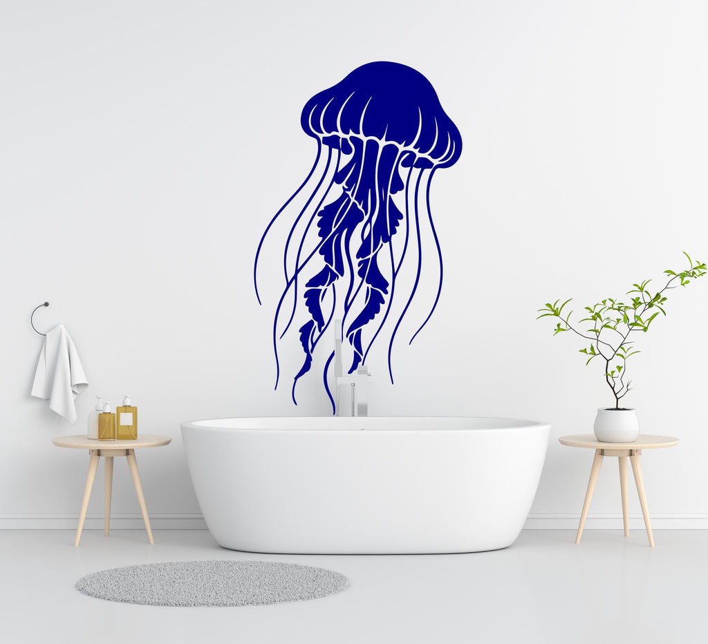 Jellyfish Wall Decal - Sea Animal Vinyl Sticker, Home decor Bathroom art