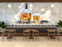 Load image into Gallery viewer, Watercolor Whiskey Wall Decal Whiskey Bottle Glass Wall Art Bar Decor Restaurant Lounge Home Bar Wall Sticker