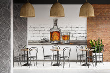 Load image into Gallery viewer, Rustic Whiskey Wall Decal Bar Wall Sticker Whiskey Bottle Glass Wall Art Pub Restaurant Home Bar Decor