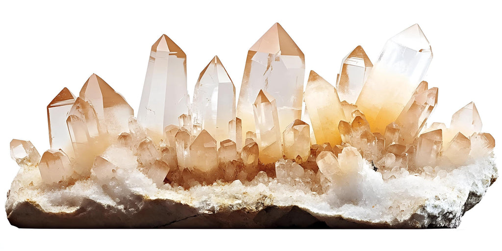 Crystal Wall Decal Golden Quartz Wall Sticker Boho Bedroom Decor Healing Crystal Wall Art Spiritual Home Decor