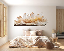 Load image into Gallery viewer, Crystal Wall Decal Golden Quartz Wall Sticker Boho Bedroom Decor Healing Crystal Wall Art Spiritual Home Decor