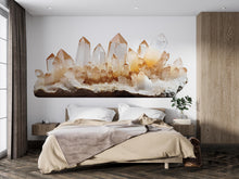 Load image into Gallery viewer, Crystal Wall Decal Golden Quartz Wall Sticker Boho Bedroom Decor Healing Crystal Wall Art Spiritual Home Decor