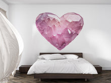 Load image into Gallery viewer, Rose Quartz Heart Wall Decal Crystal Love Wall Sticker Boho Bedroom Decor Healing Crystal Wall Art Spiritual Decor