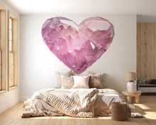 Load image into Gallery viewer, Rose Quartz Heart Wall Decal Crystal Love Wall Sticker Boho Bedroom Decor Healing Crystal Wall Art Spiritual Decor