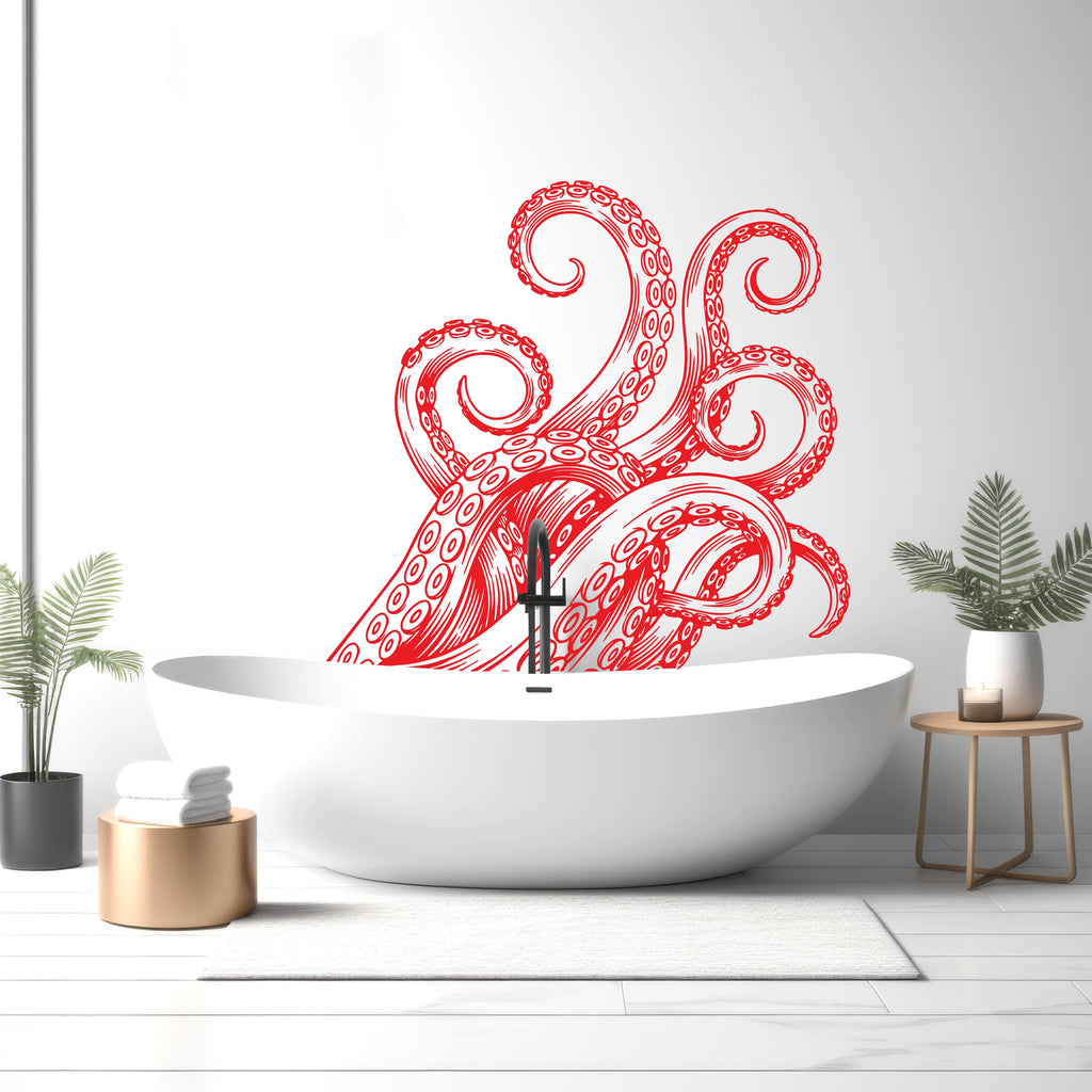 Octopus wall decal Tentacles decor Sea Animals Wall Bathroom Wall Decals Stickers Vinyl
