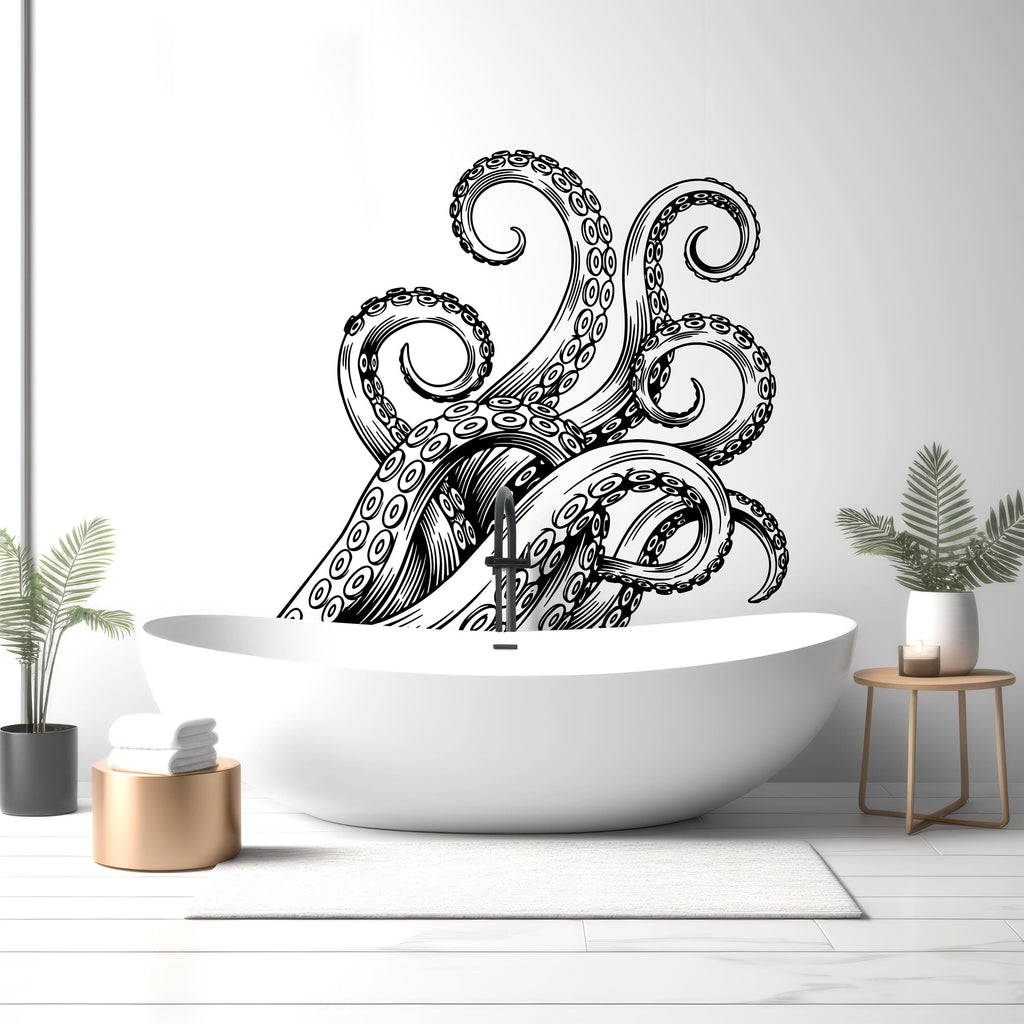 Octopus wall decal Tentacles decor Sea Animals Wall Bathroom Wall Decals Stickers Vinyl