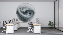 Load image into Gallery viewer, Abstract Ocean Wave Wall Decal Minimalist Water Sphere Wall Sticker Modern Coastal Wall Art Neutral Home Decor