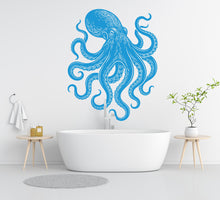 Load image into Gallery viewer, Octopus Wall Decal - Sea Animal Vinyl Sticker, Home decor Bathroom art
