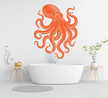Load image into Gallery viewer, Octopus Wall Decal - Sea Animal Vinyl Sticker, Home decor Bathroom art