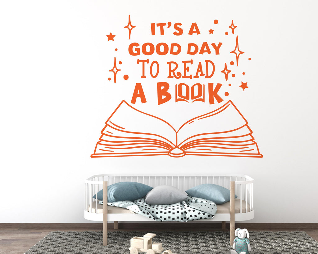 Book Wall Decal - Quote Vinyl Sticker, Home decor