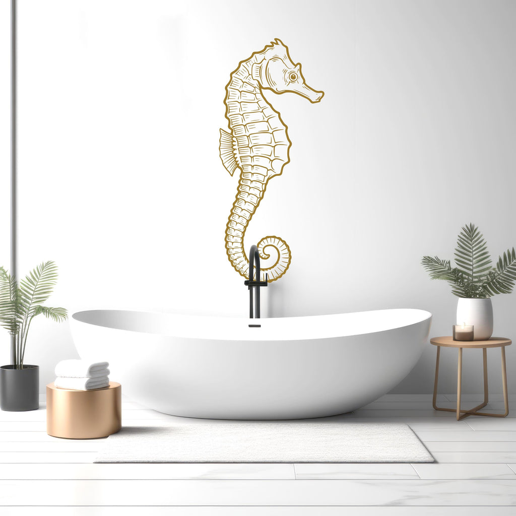 Sea Horse Wall Decal - Sea Animal Bathroom Decor