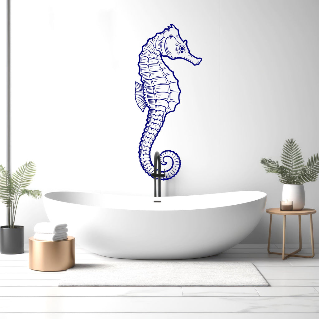 Sea Horse Wall Decal - Sea Animal Bathroom Decor