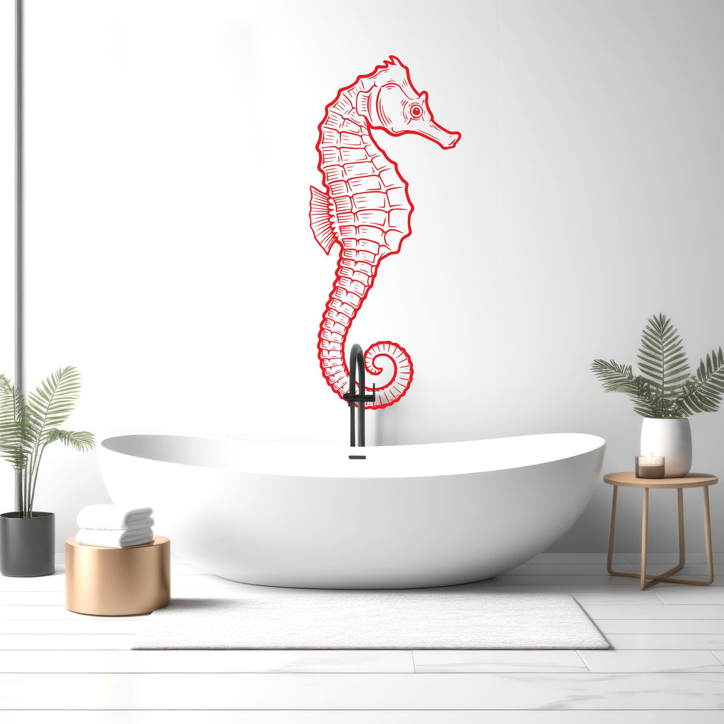 Sea Horse Wall Decal - Sea Animal Bathroom Decor