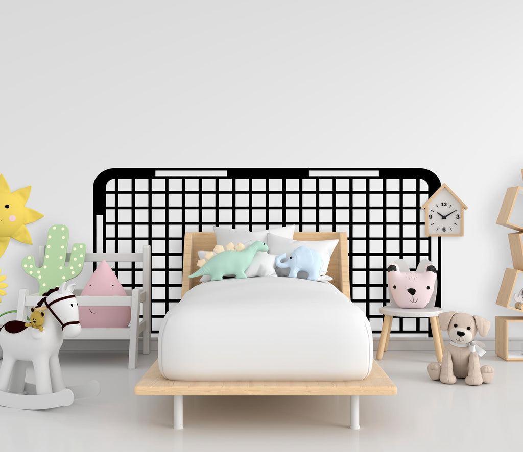 Soccer Net Wall Decal | Football Goal Wall Sticker | Sports Nursery & Kids Room Decor | Soccer Bedroom Wall Art, Removable Vinyl Decal 750LU