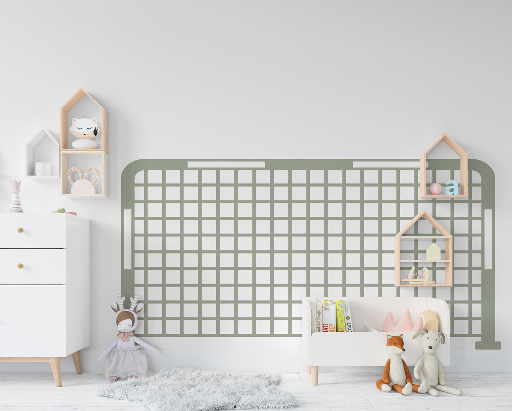 Soccer Net Wall Decal | Football Goal Wall Sticker | Sports Nursery & Kids Room Decor | Soccer Bedroom Wall Art, Removable Vinyl Decal 750LU
