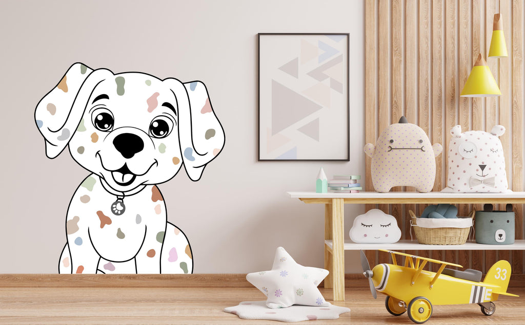 Dalmat Dog wall decal Dog decor Dog wall art Decal Dog Lover Animals anime decal Dog Bathroom Wall Decals Stickers Vinyl 728LU