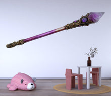 Load image into Gallery viewer, Magic Crystal Wand Wall Decal, Fantasy Nursery Wall Sticker, Wizard Wand Wall Art, Fairy Tale Kids Room Decor, Magical Playroom Vinyl Decal
