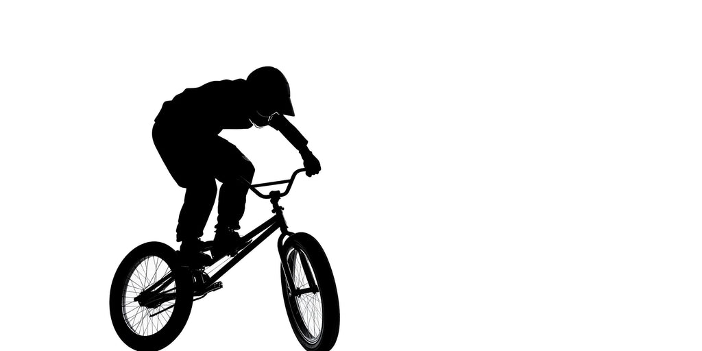 BMX Jump Wall Decal, Bicycle Rider Silhouette Wall Sticker, Kids Sports Room Decor, Boys Bedroom Wall Art, Extreme Bike Wall Decal