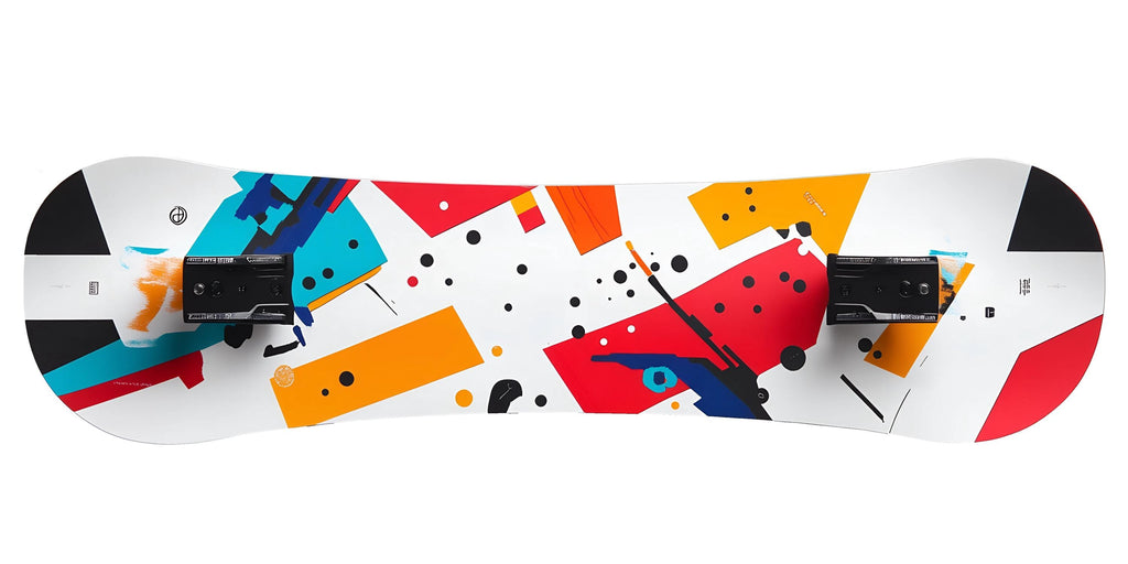 Abstract Snowboard Wall Decal, Modern Snowboard Wall Art, Snowboard Room Decor, Teen Boy Bedroom Wall Sticker, Winter Sports Wall Decal