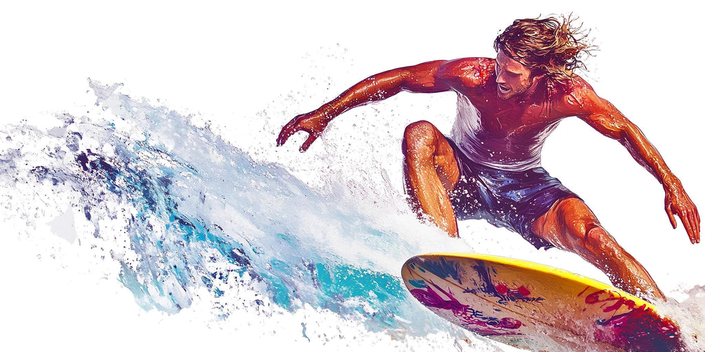 Surfing Wall Decal Sticker | Action Sports Wall Art | Peel And Stick Wall Decal For Kids Room Teen Bedroom Game Room Modern Interior Decor