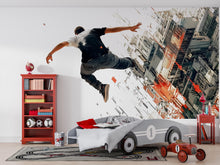 Load image into Gallery viewer, Parkour Wall Decal Sticker | Urban Action Wall Art | Peel And Stick Wall Decal For Boys Room Teen Bedroom Street Style Modern Decor
