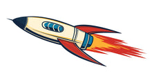 Load image into Gallery viewer, Rocket Wall Decal Sticker | Space Wall Art | Peel And Stick Wall Decal For Nursery Baby Room Kids Bedroom Modern Space Decor