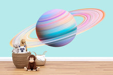 Load image into Gallery viewer, Pastel Planet Wall Decal Sticker | Space Nursery Wall Art | Peel And Stick Wall Decal For Baby Room Kids Bedroom Modern Minimal Space Decor