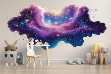 Load image into Gallery viewer, Galaxy Cloud Wall Decal Sticker | Space Nursery Wall Art | Peel And Stick Wall Decal For Baby Room Kids Bedroom Dreamy Modern Decor