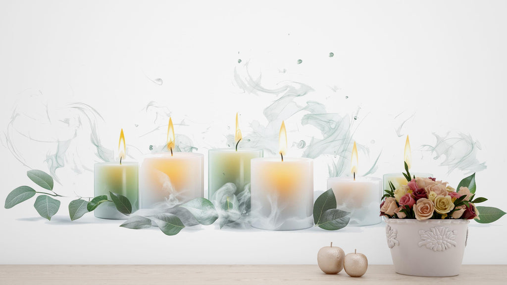 Candle Wall Decal Serenity Wall Sticker | Spa Zen Wall Art | Relaxing Candle Mural | Bathroom Bedroom Decor | Peel And Stick Meditation Wall