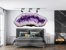 Load image into Gallery viewer, Amethyst Crystal Wall Mural, Purple Quartz Wall Art, Bedroom Wall Decor, Luxury Interior Design 420mv