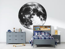Load image into Gallery viewer, Moon Wall Mural, Black White Moon Art, Modern Celestial Decor, Minimal Interior Design 422mv