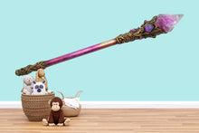 Load image into Gallery viewer, Amethyst Wand Wall Art, Crystal Magic Wand, Fantasy Decor, Mystic Wall Art 437mv