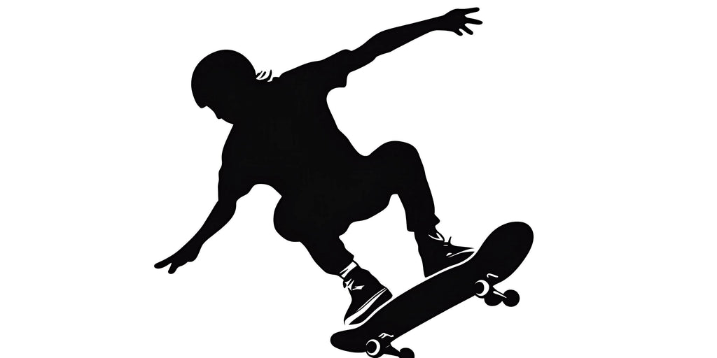 Skateboard Wall Decal Skateboarder Silhouette Wall Art Skater Room Decor Teen Wall Sticker 449mv