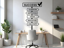Load image into Gallery viewer, Success Wall Decal | Motivational Office Wall Art | Strategy Creativity Idea Concept Teamwork Vision Quote | Classroom Business Decor 735LU