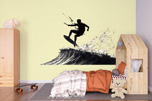 Load image into Gallery viewer, Kitesurf Wall Decal Kiteboarding Silhouette Wall Art Ocean Sports Room Decor 454mv