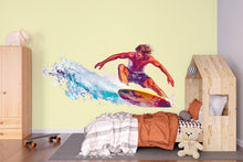 Load image into Gallery viewer, Surf Wall Mural Surfer Wall Art Ocean Wave Wall Decor Surf Room Decor 456mv