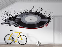 Load image into Gallery viewer, Vinyl Record Splash Wall Decal Wallpaper Music Wall Sticker DJ Room Decor Record Wall Art Teen Boy Bedroom Music Lover Gift Soundwave